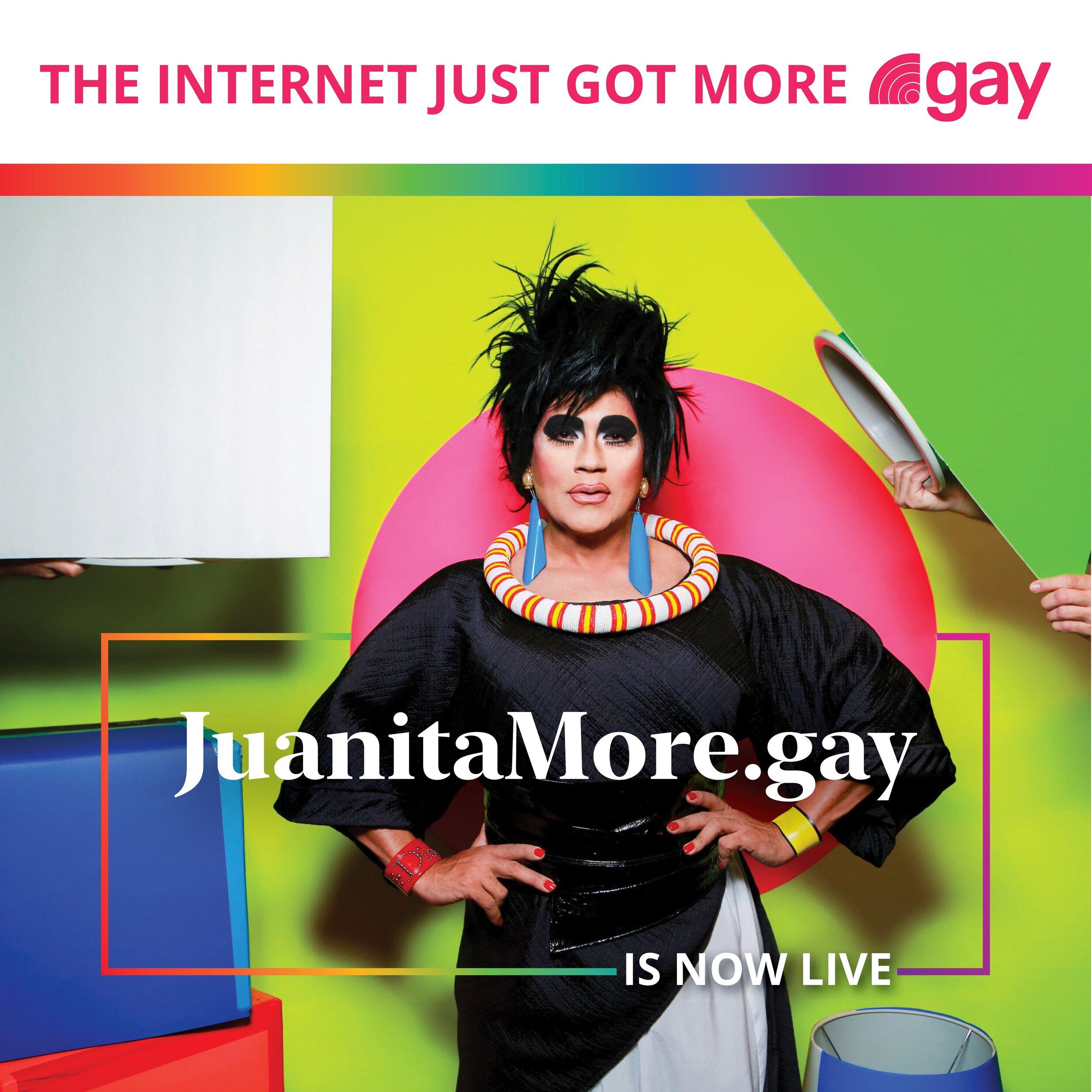 San Francisco Drag Superstar and LGBTQIA+ Activist Juanita More! Joins the .gay Family