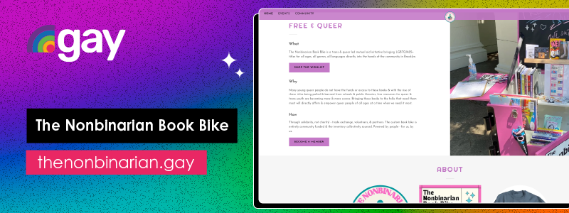 The Nonbinarian Book Bike Takes New Yorkers on a Literary Journey About LGBTQIA Acceptance