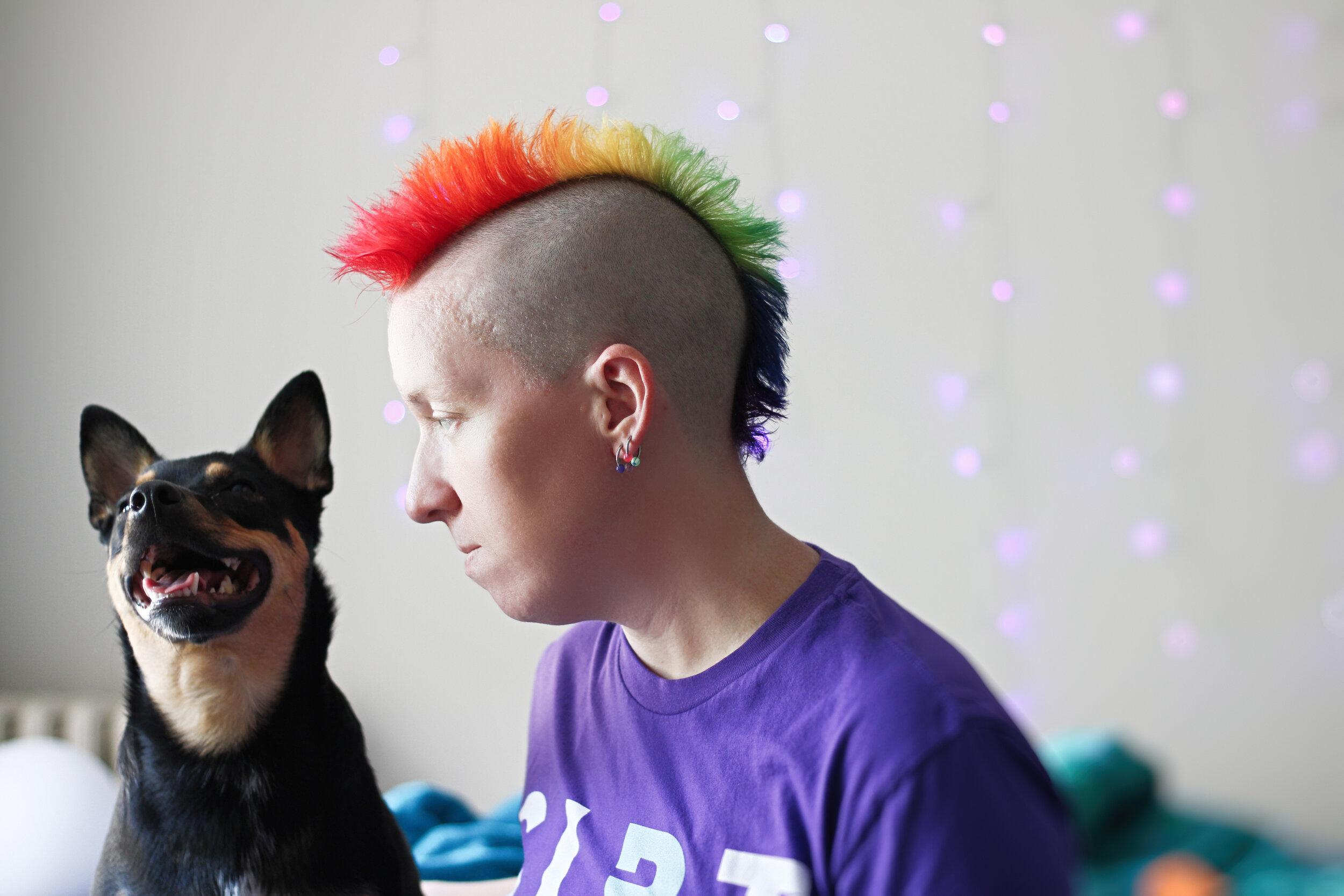 Can I Play That co-founder Courtney Craven with their dog Tali.